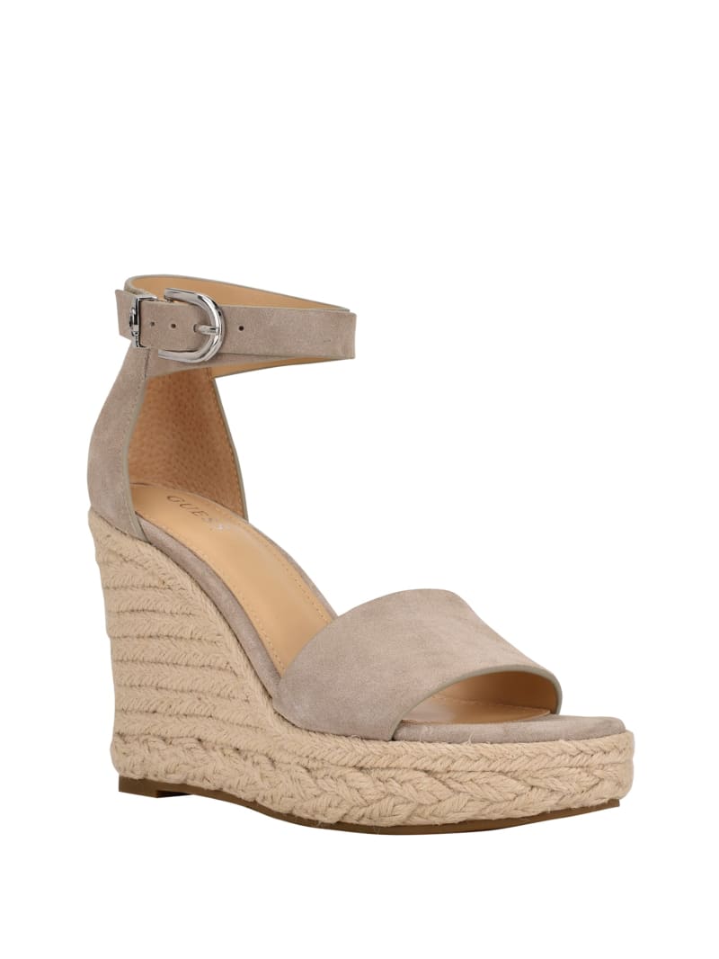 Koturny Damskie Guess Hidy Zamszowe Espadryle Szare | 3920416-BT