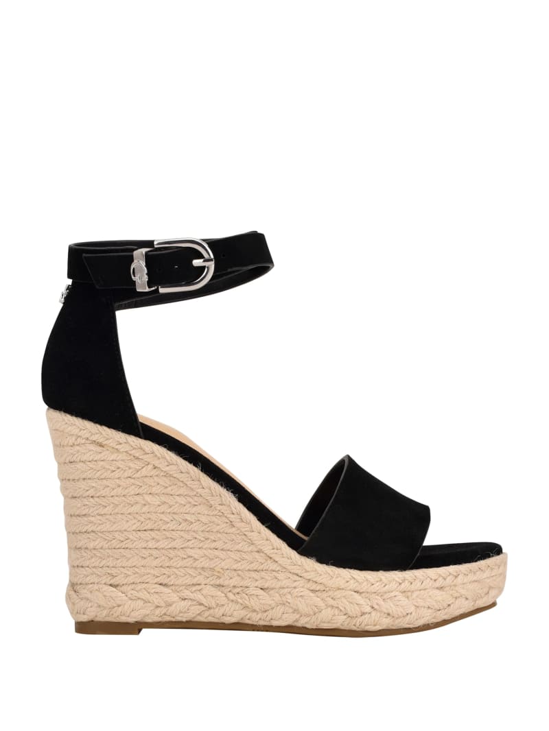 Koturny Damskie Guess Hidy Zamszowe Espadryle Czarne | 7819203-OB