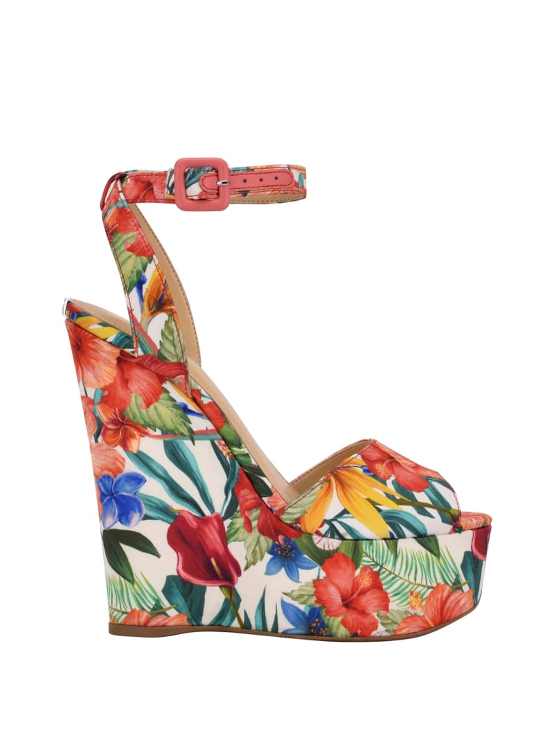 Koturny Damskie Guess Taraji Floral Ankle Paskiem Niebieskie | 8429307-OP