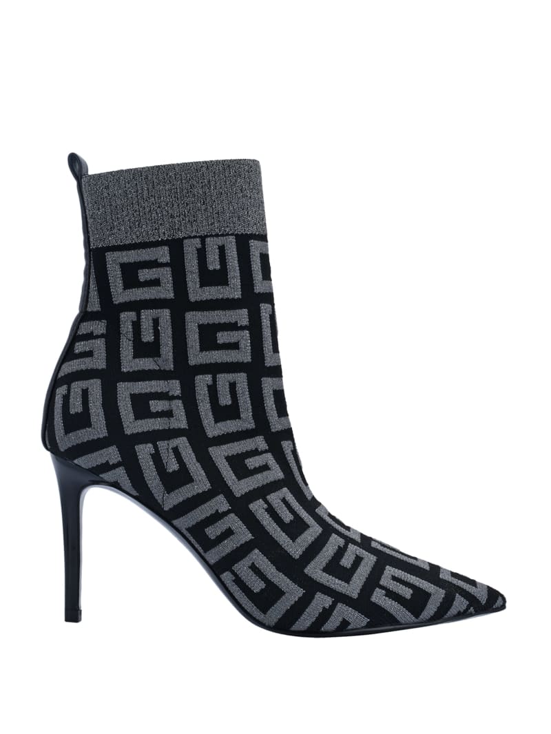 Kozaki Damskie Guess Dallyca G-Logo Sock Czarne | 9067183-XF