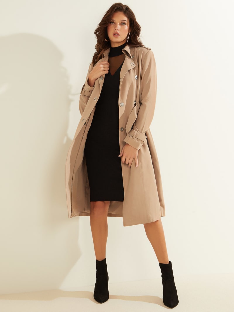 Kurtki Damskie Guess Gemma Trench Brązowe | 0374928-HO