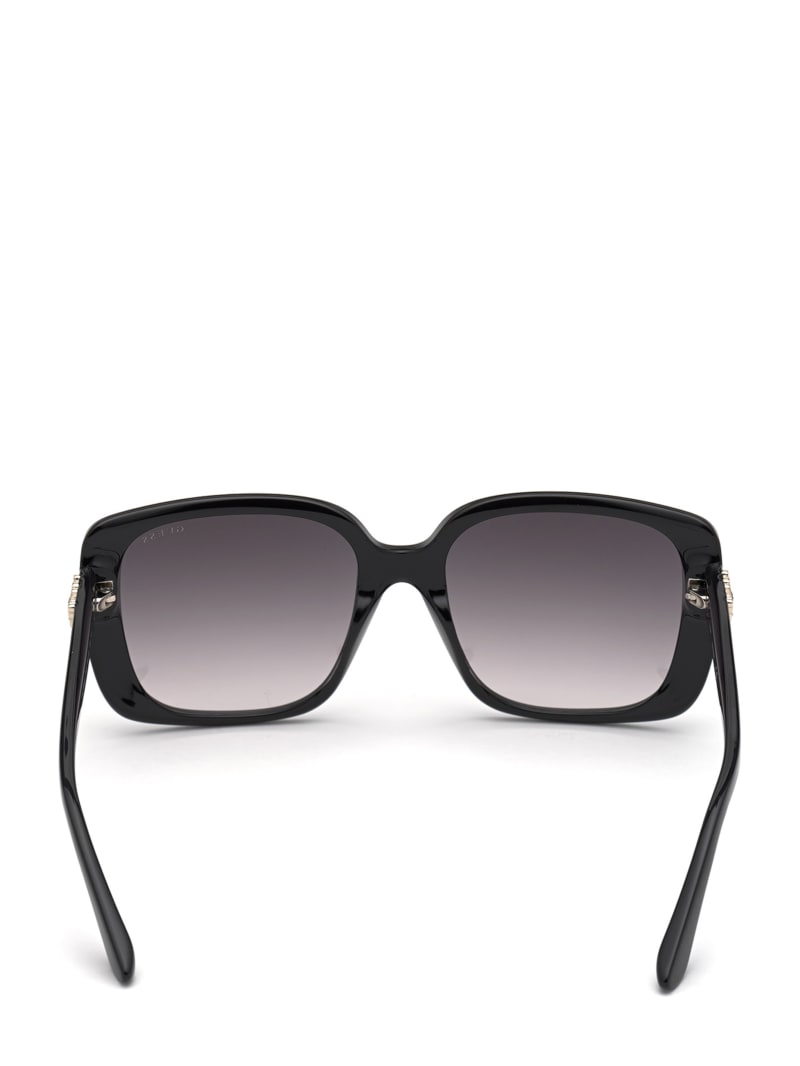 Okulary Słoneczne Damskie Guess Nelly Oversized Square Srebrne | 8521039-IE