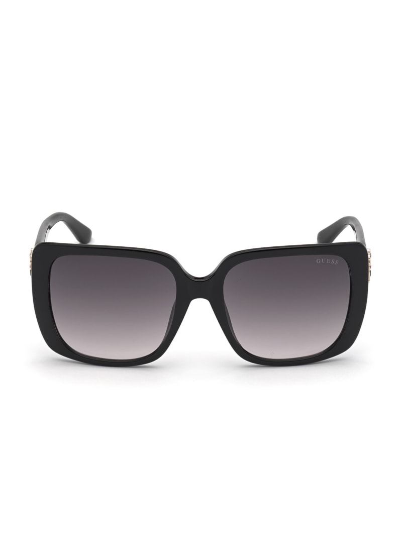 Okulary Słoneczne Damskie Guess Nelly Oversized Square Srebrne | 8521039-IE