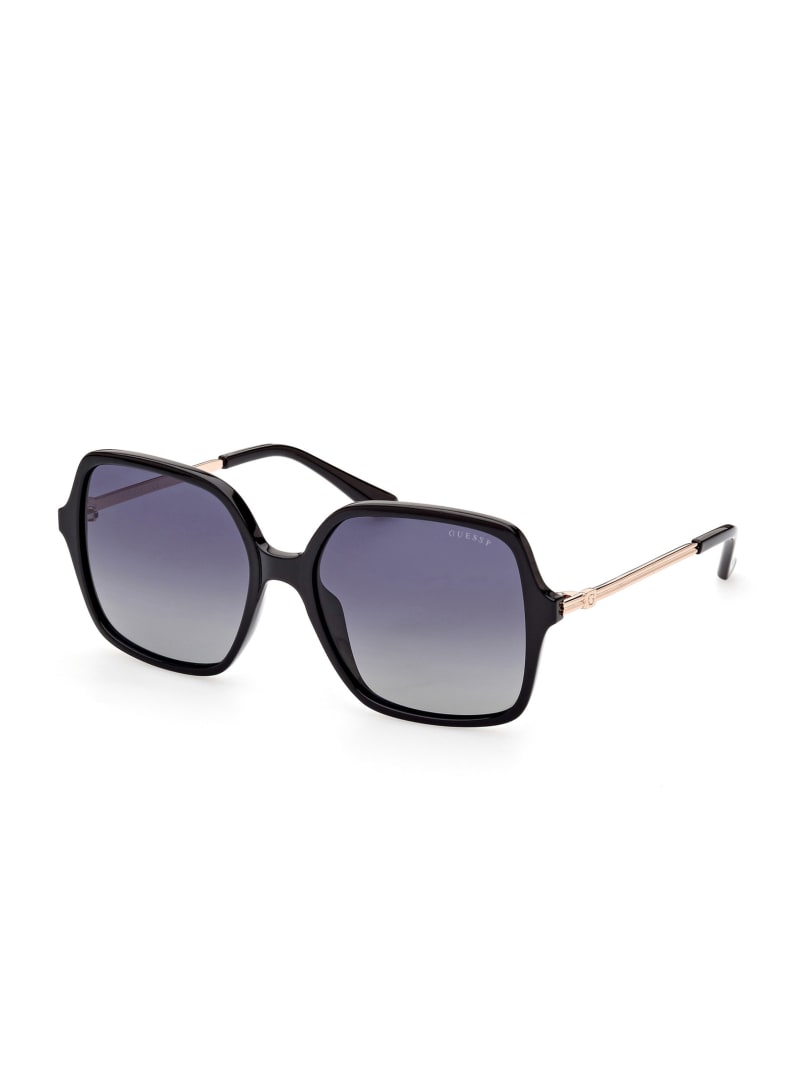 Okulary Słoneczne Damskie Guess Oversized Square Czarne | 2174890-NT