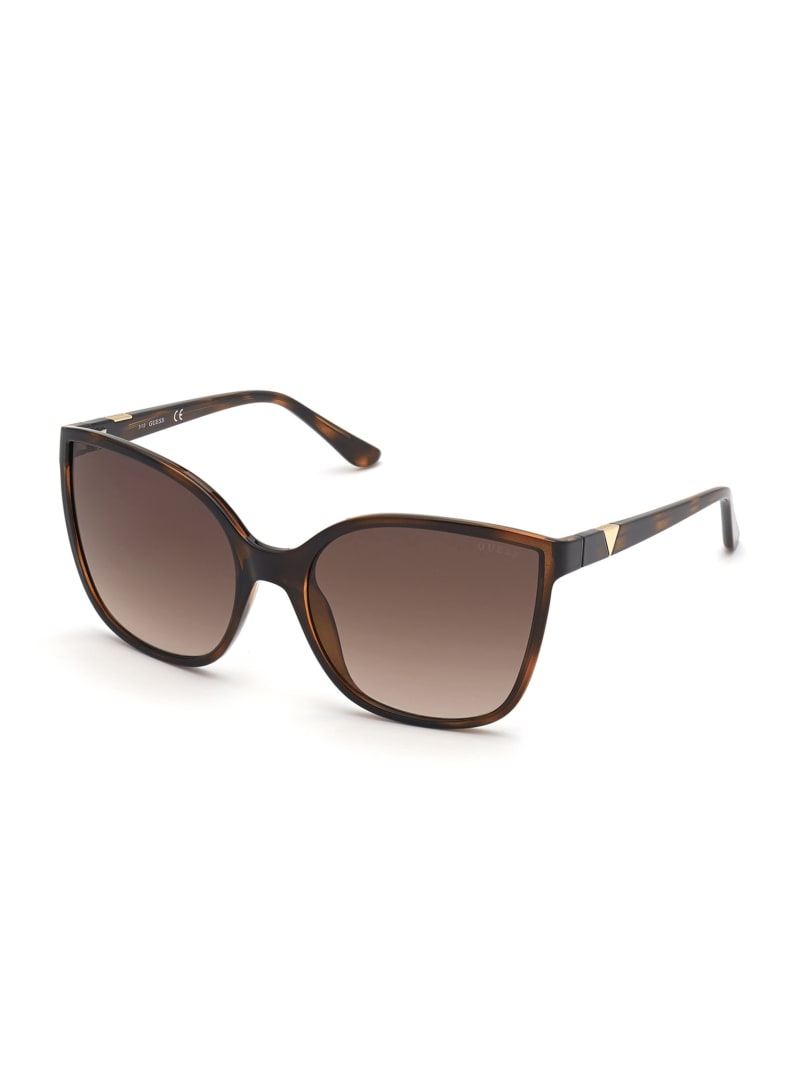 Okulary Słoneczne Damskie Guess Oversized Cat-Eye Szare | 4821907-BO