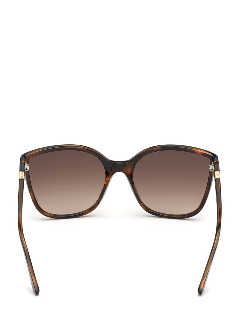 Okulary Słoneczne Damskie Guess Oversized Cat-Eye Szare | 4821907-BO