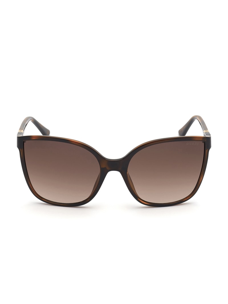 Okulary Słoneczne Damskie Guess Oversized Cat-Eye Szare | 4821907-BO