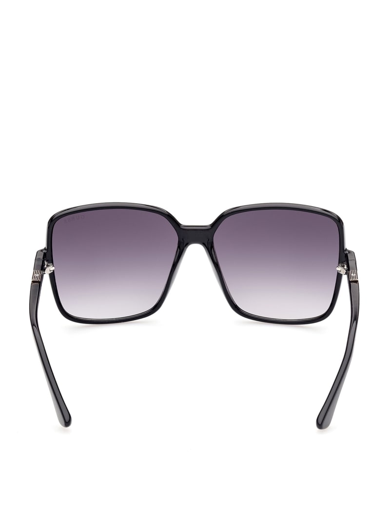 Okulary Słoneczne Damskie Guess Oversized Square Logo Srebrne | 5316784-JN