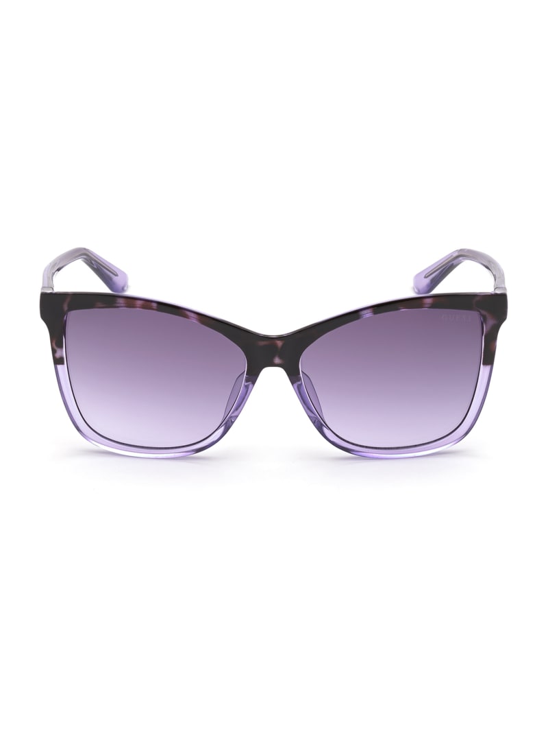 Okulary Słoneczne Damskie Guess Purple Square Fioletowe | 7916340-HY