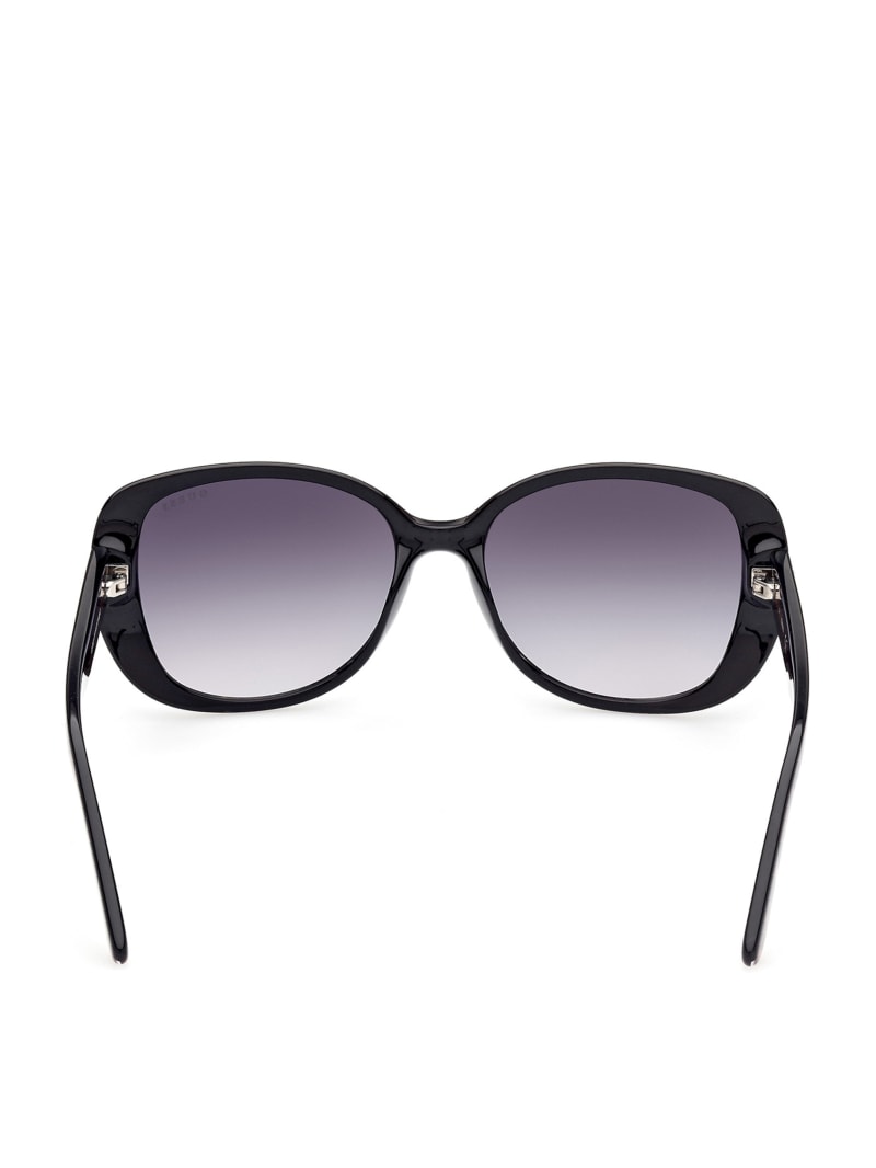 Okulary Słoneczne Damskie Guess Round-Square Srebrne | 0627495-UO