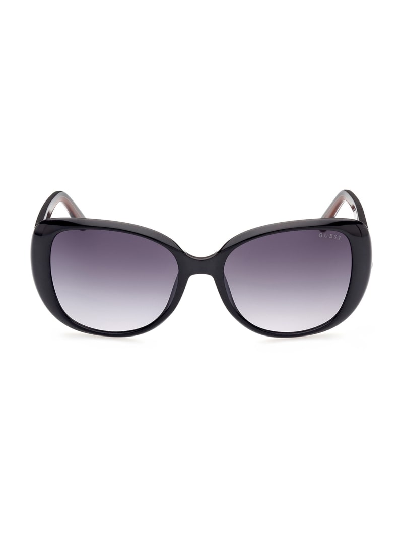 Okulary Słoneczne Damskie Guess Round-Square Srebrne | 0627495-UO