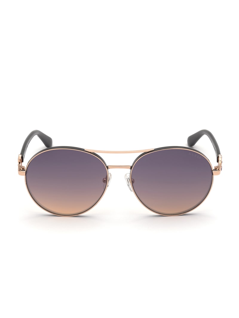 Okulary Słoneczne Damskie Guess Sally Aviator Niebieskie | 2638049-LR