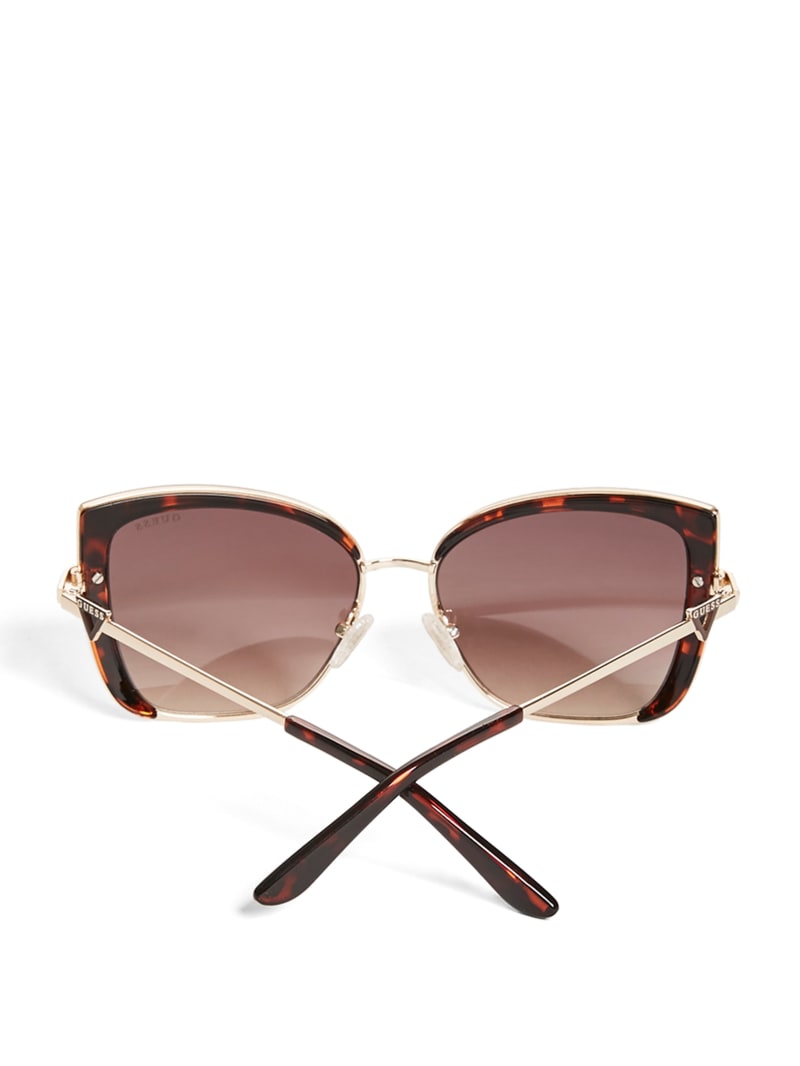 Okulary Słoneczne Damskie Guess Tinted Cat-Eye Złote | 0462798-FB