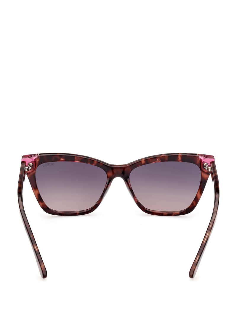 Okulary Słoneczne Damskie Guess Tortoise Plastic Square Różowe | 0617439-YU