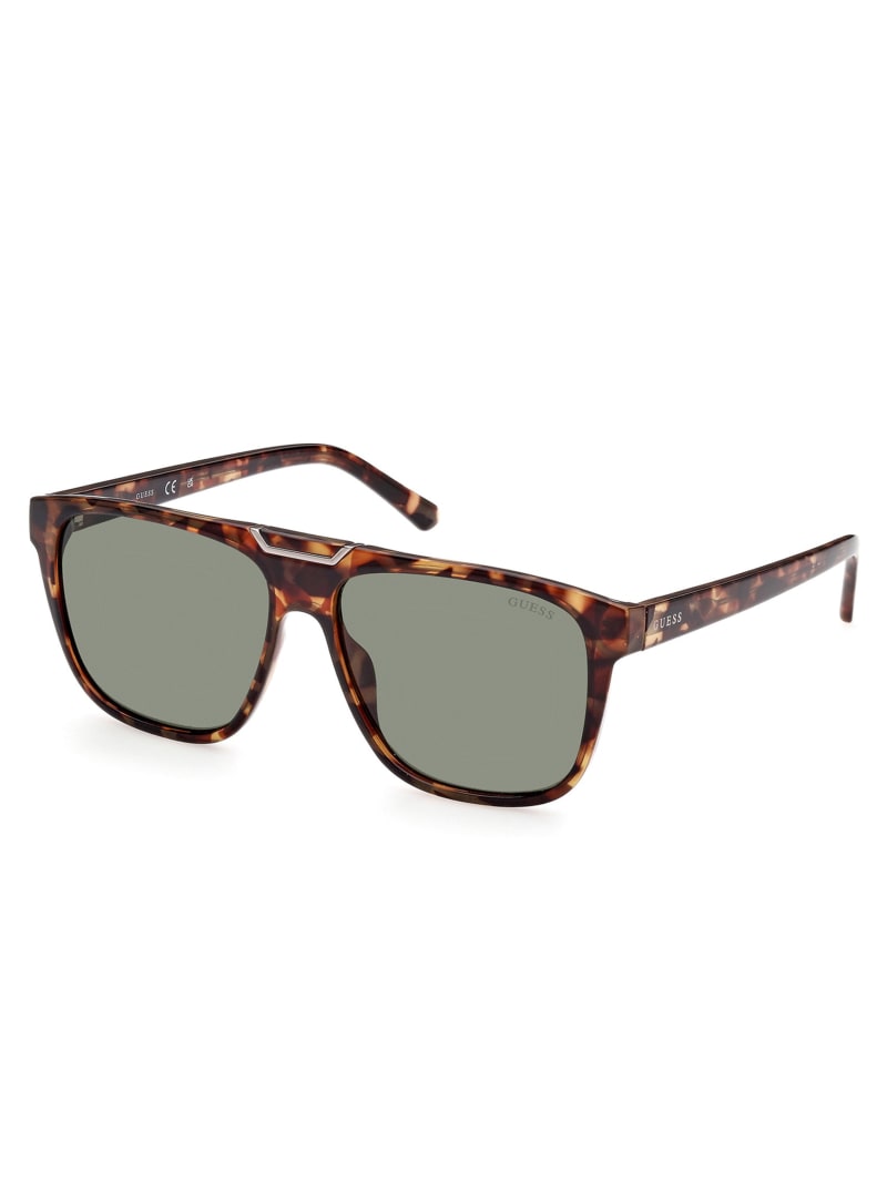 Okulary Słoneczne Męskie Guess Aviator Zielone | 9702684-AG