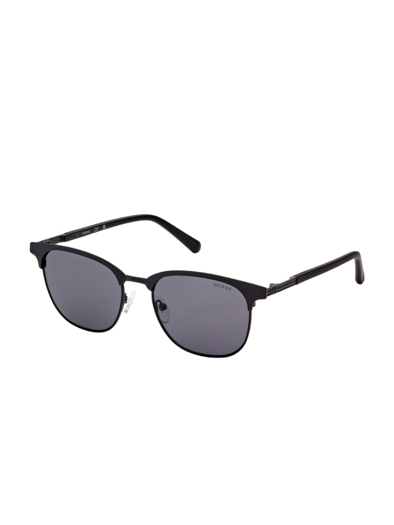 Okulary Słoneczne Męskie Guess Clubmaster Metal Czarne | 3019726-YC