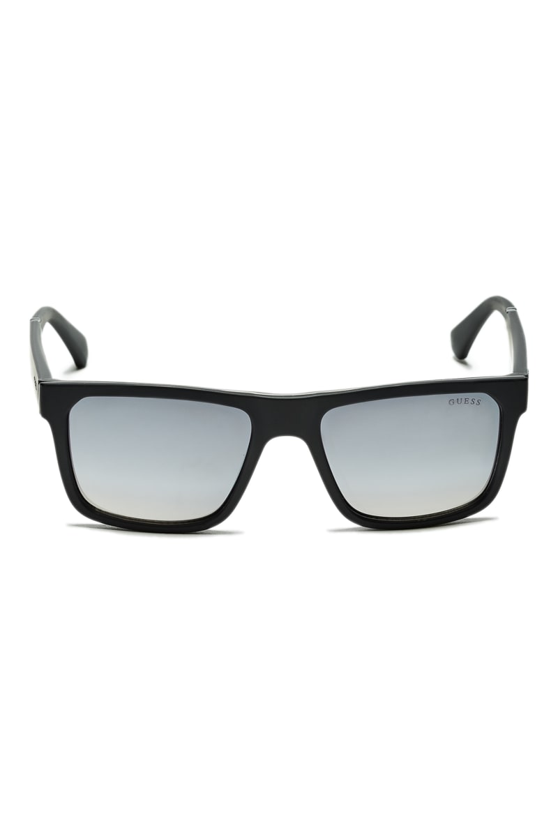 Okulary Słoneczne Męskie Guess Matte Square Czarne | 9426853-PN