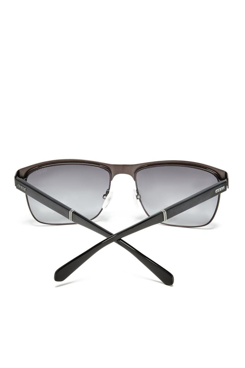 Okulary Słoneczne Męskie Guess Vincent Clubmaster Czarne | 6701453-LS