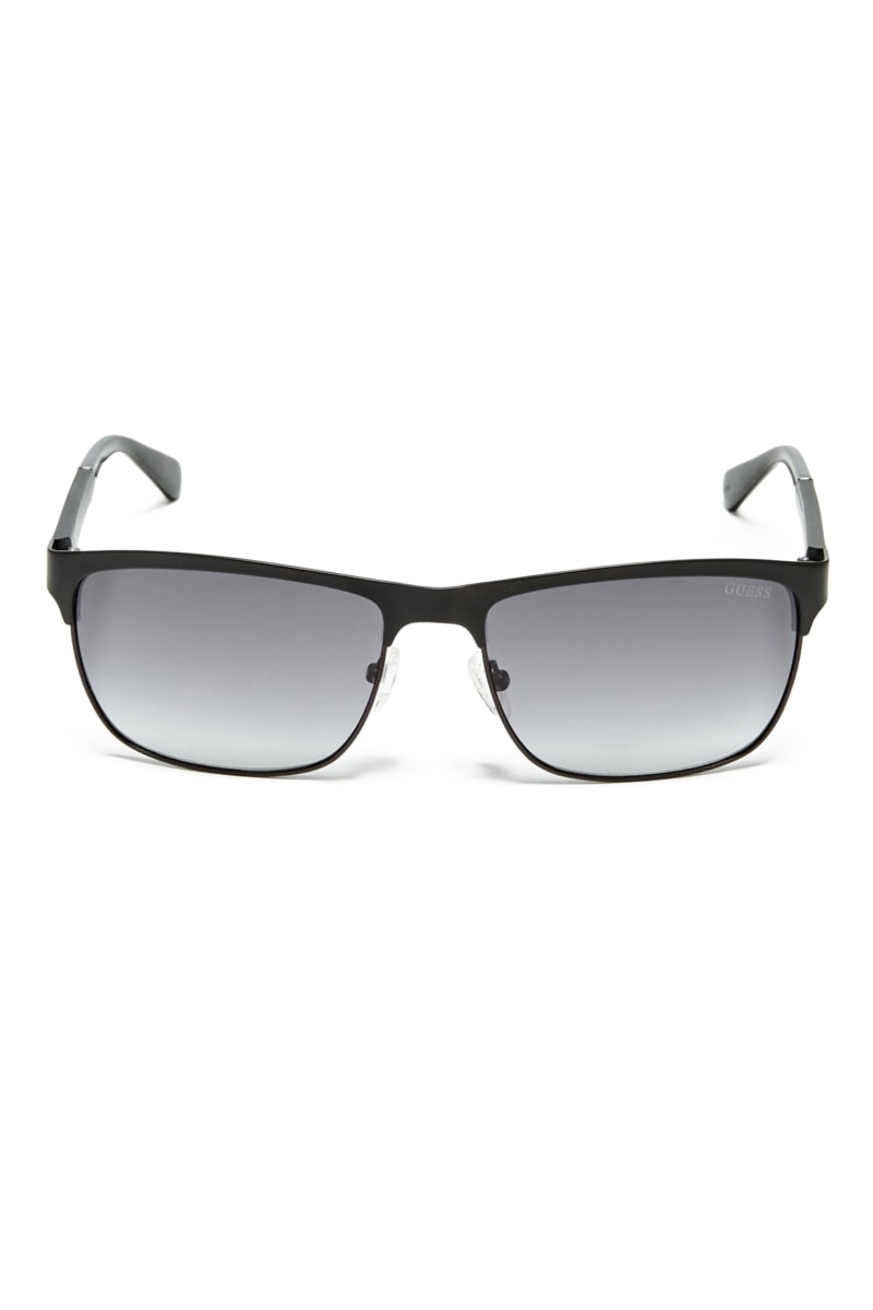 Okulary Słoneczne Męskie Guess Vincent Clubmaster Czarne | 6701453-LS