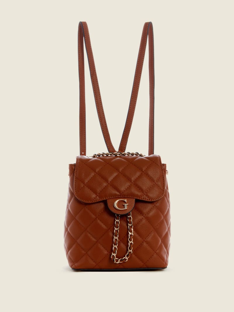 Plecaki Damskie Guess Gillian Quilted Brązowe | 9427156-CX