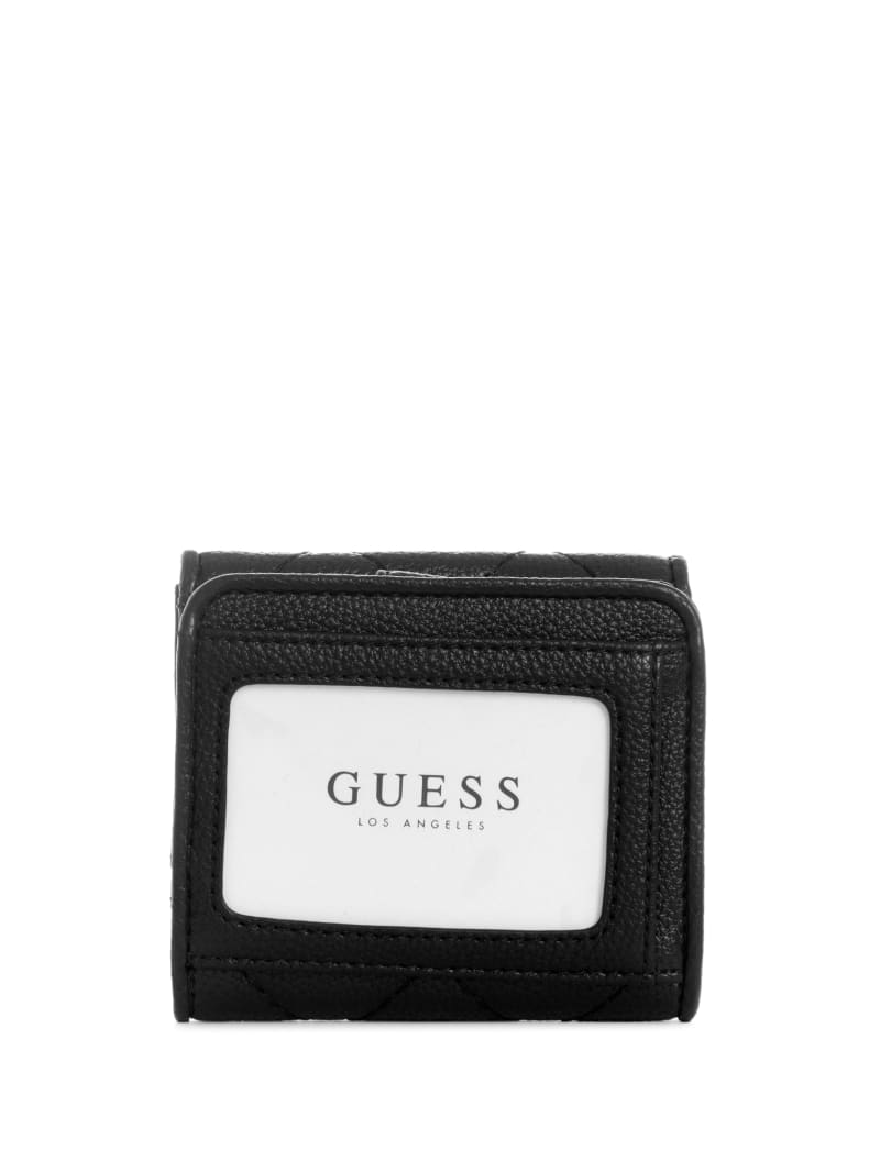 Portfele Damskie Guess Abey Card & Coin Purse Czarne | 8201734-GS