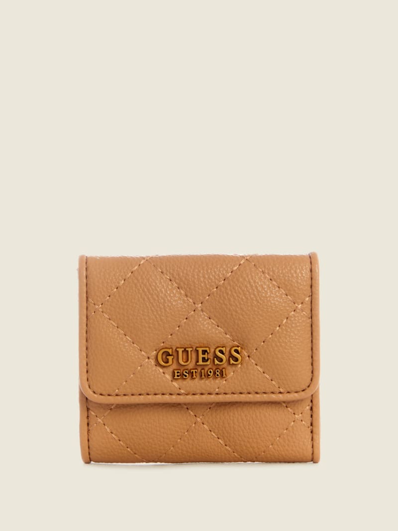 Portfele Damskie Guess Abey Card & Coin Purse Beżowe | 9437286-TO