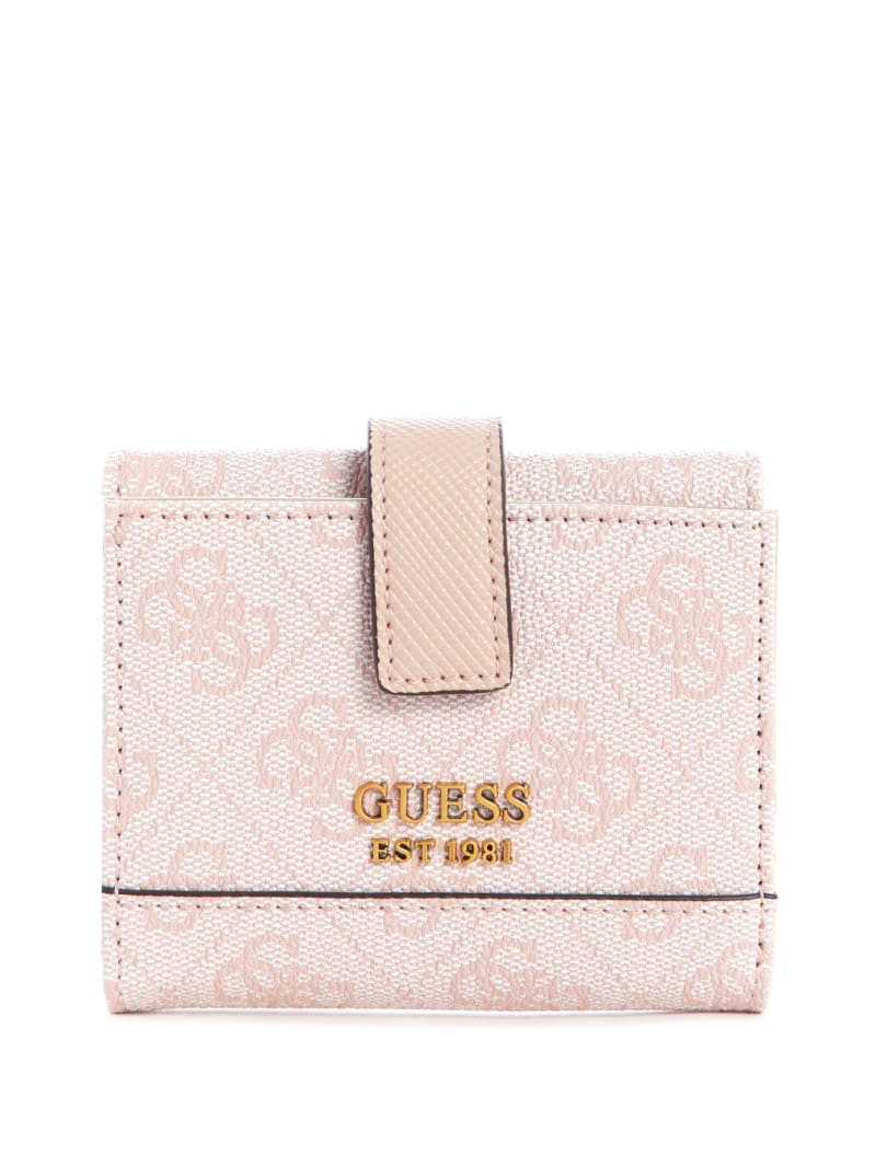 Portfele Damskie Guess Cordelia Logo Petite Trifold Różowe | 3697158-XU