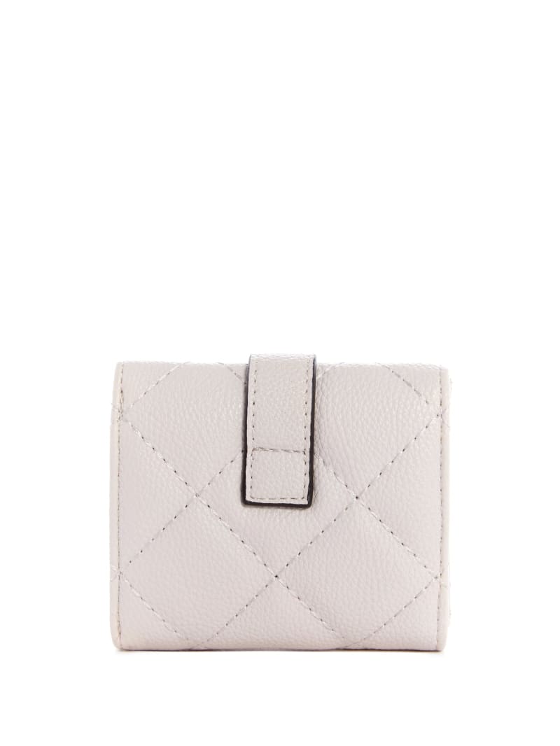 Portfele Damskie Guess Gillian Petite Trifold Szare | 5043962-ND