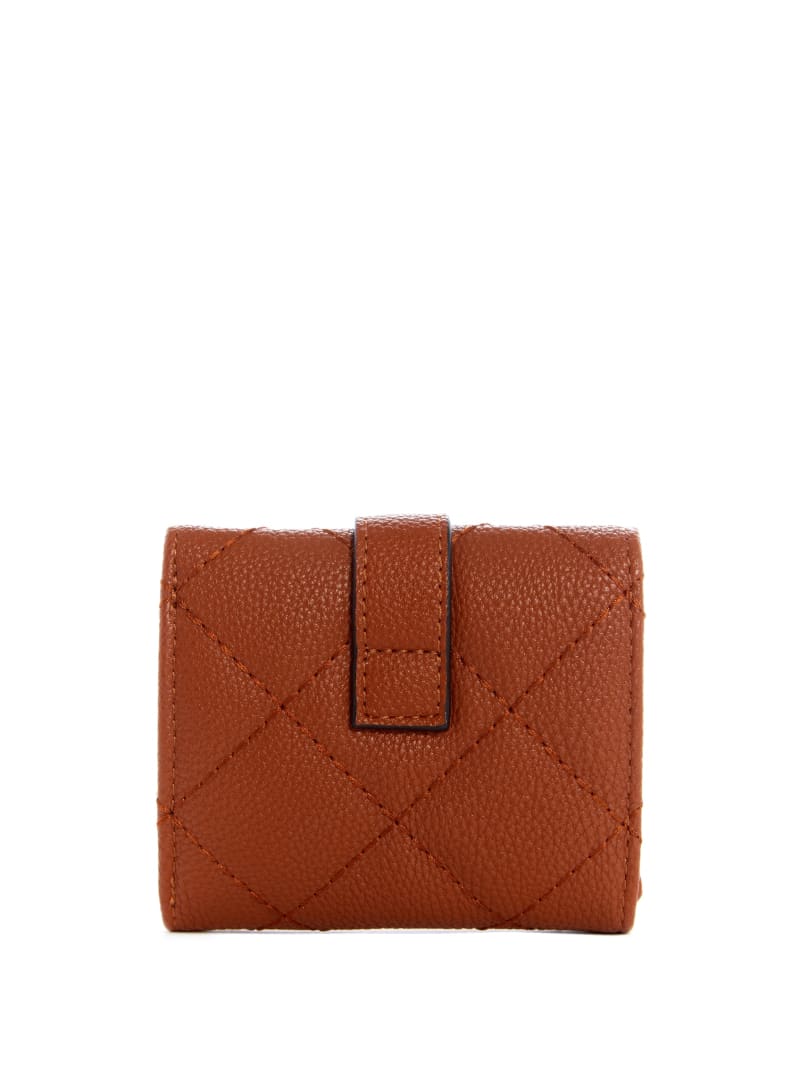 Portfele Damskie Guess Gillian Petite Trifold Brązowe | 7654329-KZ