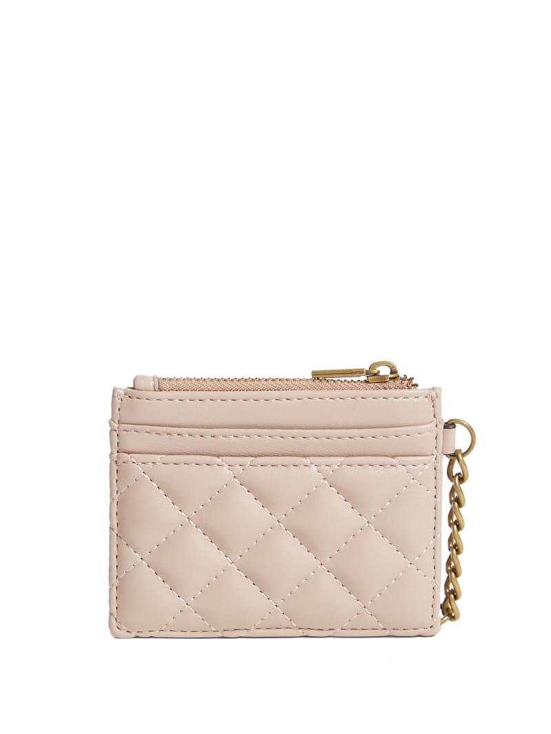 Portfele Damskie Guess Quilted Card Holder Brązowe | 1587924-JF