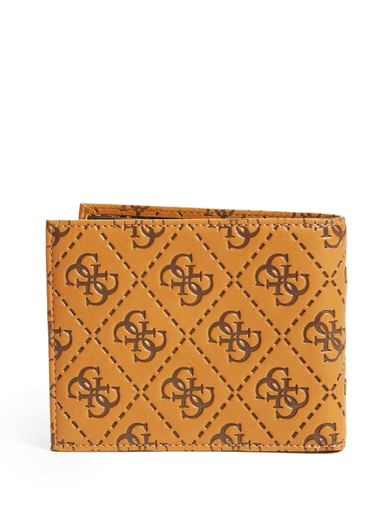 Portfele Damskie Guess Vezzola Embossed Billfold Brązowe | 6978504-GM