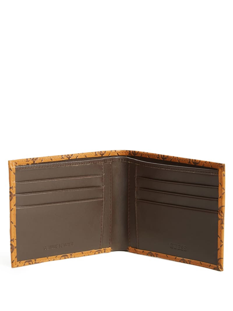 Portfele Damskie Guess Vezzola Embossed Billfold Brązowe | 6978504-GM