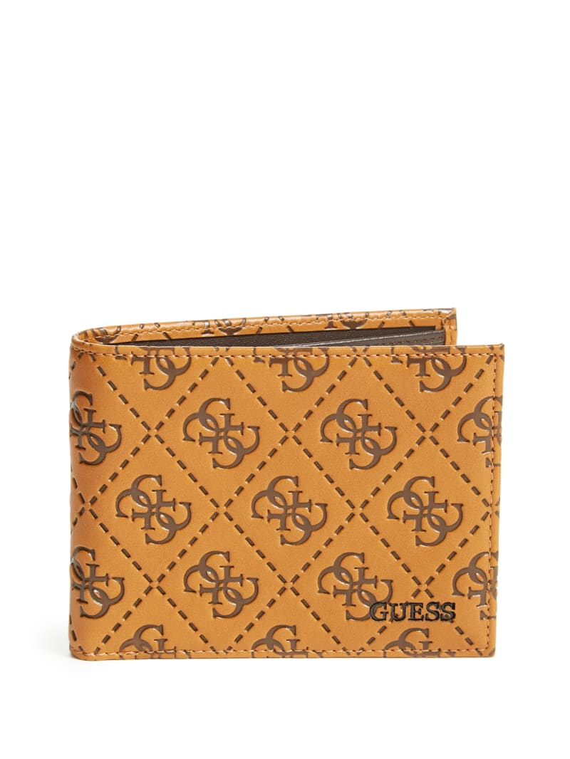 Portfele Damskie Guess Vezzola Embossed Billfold Brązowe | 6978504-GM