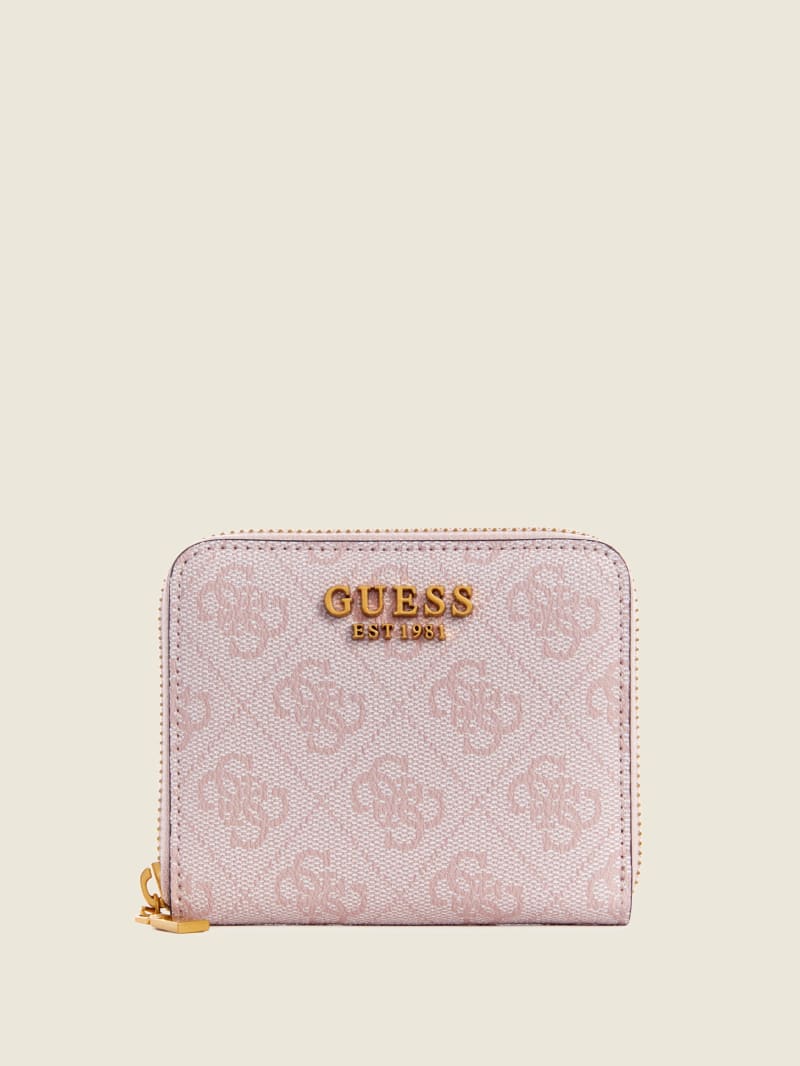 Portfele Damskie Guess Zadie Small Logo Zip-Around Różowe | 5348706-DB