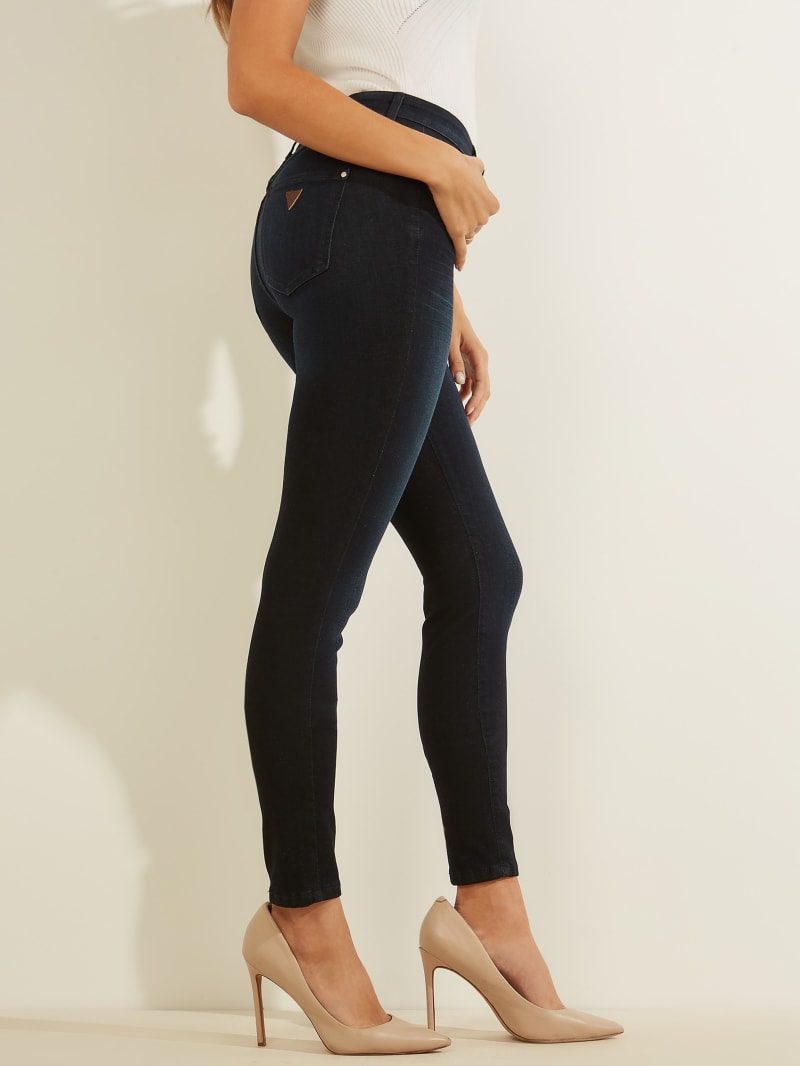 Spodnie Damskie Guess 1981 High-Rise Skinny Niebieskie | 2589071-MD