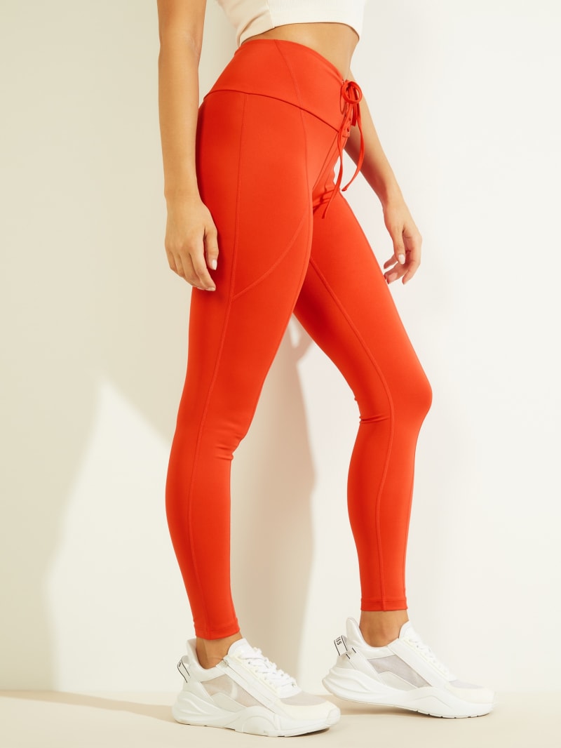 Spodnie Damskie Guess Agatha Leggings Czerwone | 9315708-AL