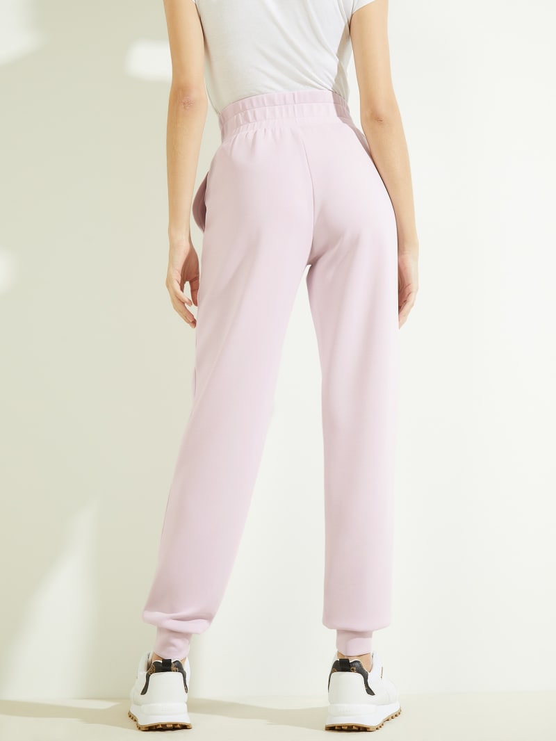 Spodnie Damskie Guess Eco Effie Joggers Białe | 8532140-NU