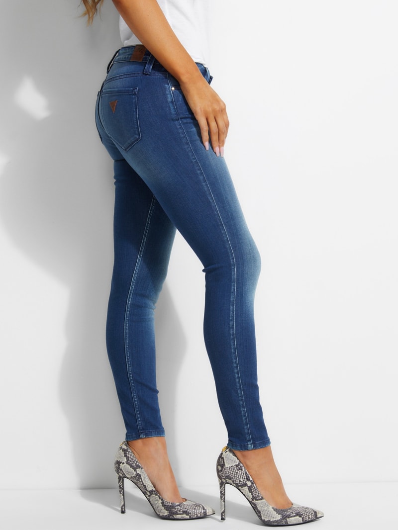 Spodnie Damskie Guess Power Skinny Niebieskie | 2359780-UG