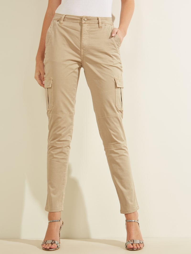 Spodnie Damskie Guess Sexy Cargos Beżowe | 2174509-RV