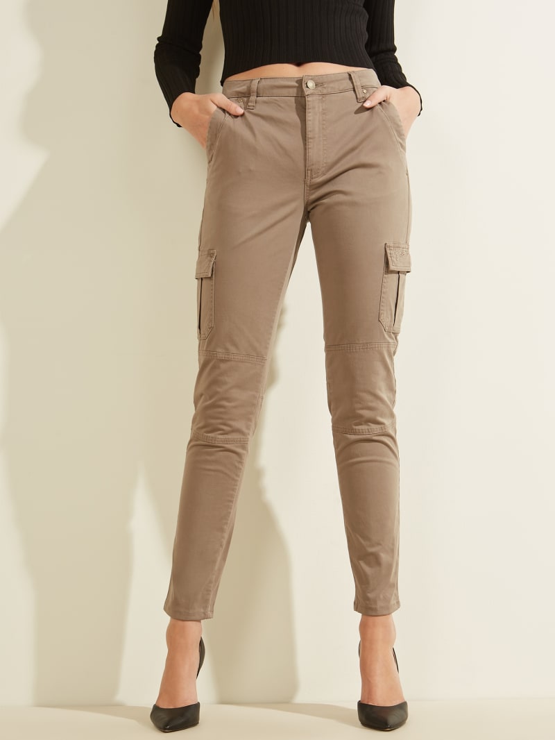 Spodnie Damskie Guess Sexy Cargos Zielone | 5346207-BY