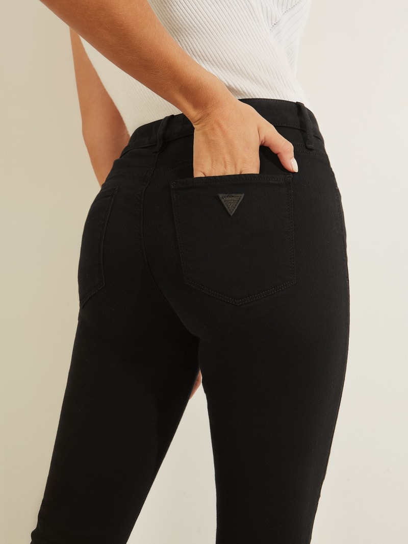 Spodnie Damskie Guess Sexy Curve Mid-Rise Skinny Czarne | 7984231-XO