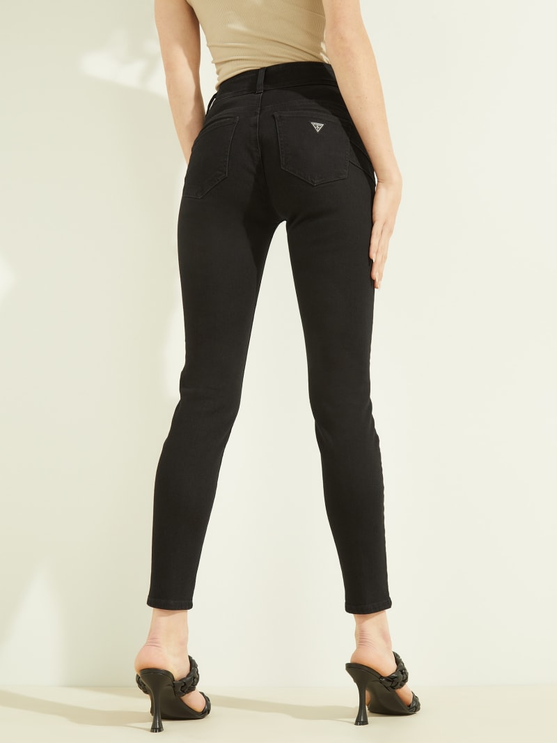 Spodnie Damskie Guess Shape-Up Skinny Czarne | 3684725-MQ