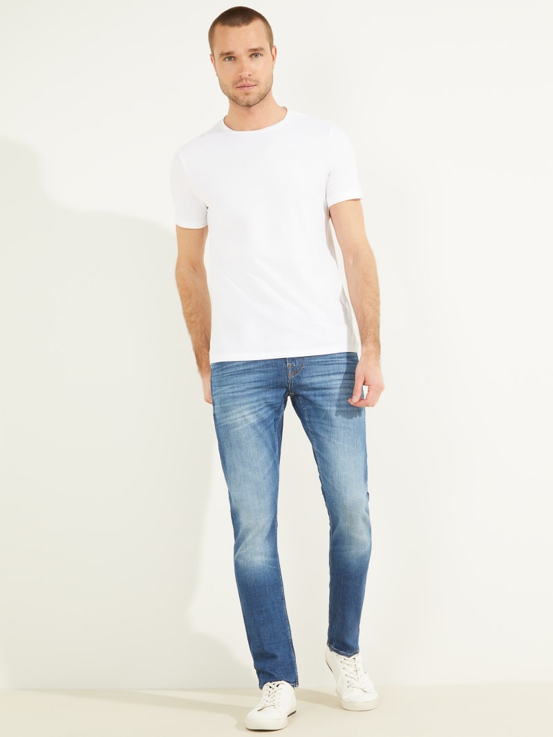 Spodnie Męskie Guess Chris Skinny Niebieskie | 6452930-SC