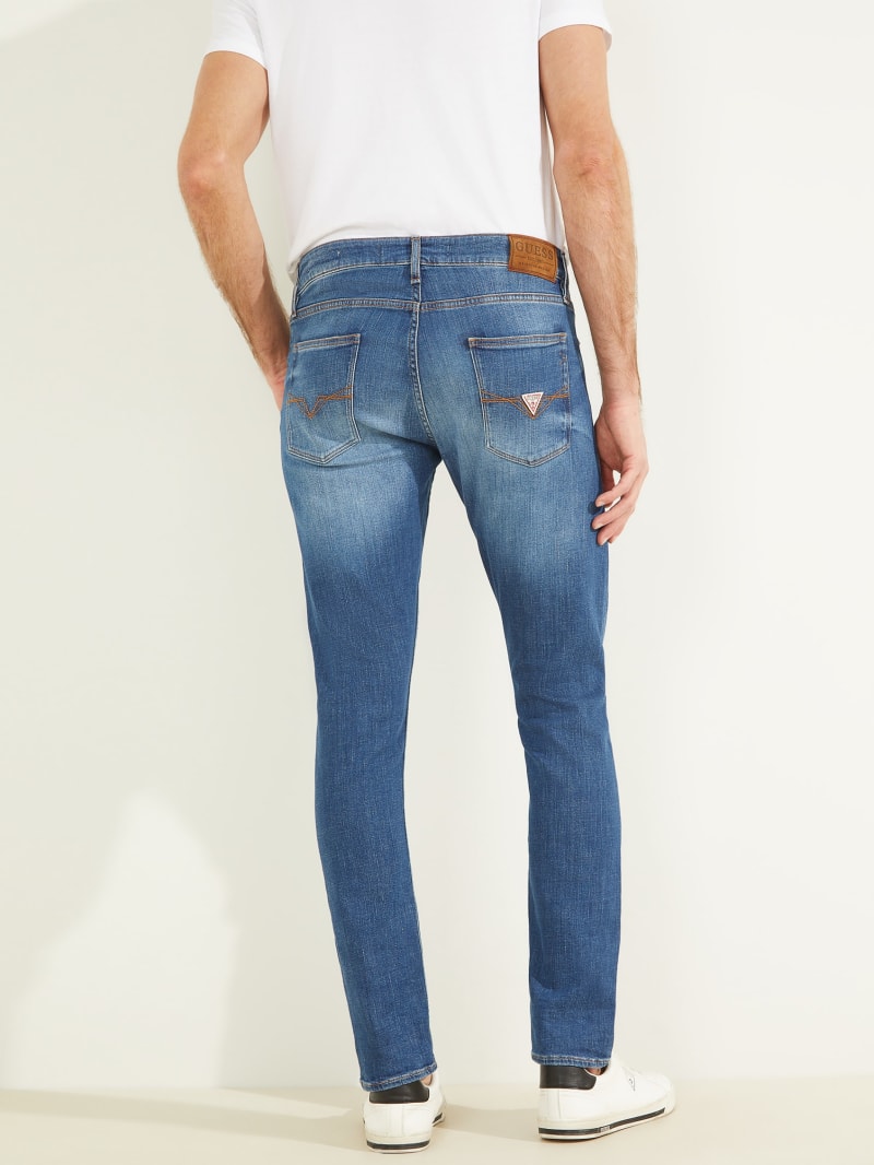 Spodnie Męskie Guess Chris Skinny Niebieskie | 6452930-SC