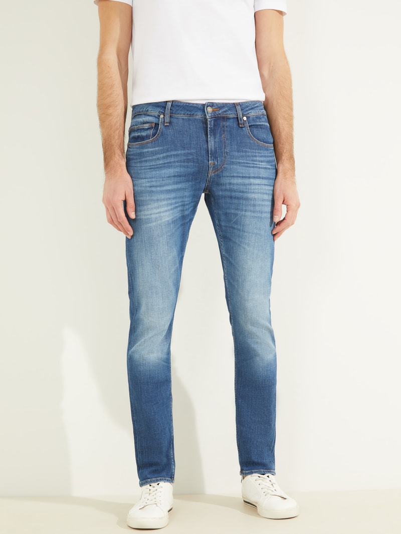 Spodnie Męskie Guess Chris Skinny Niebieskie | 6452930-SC