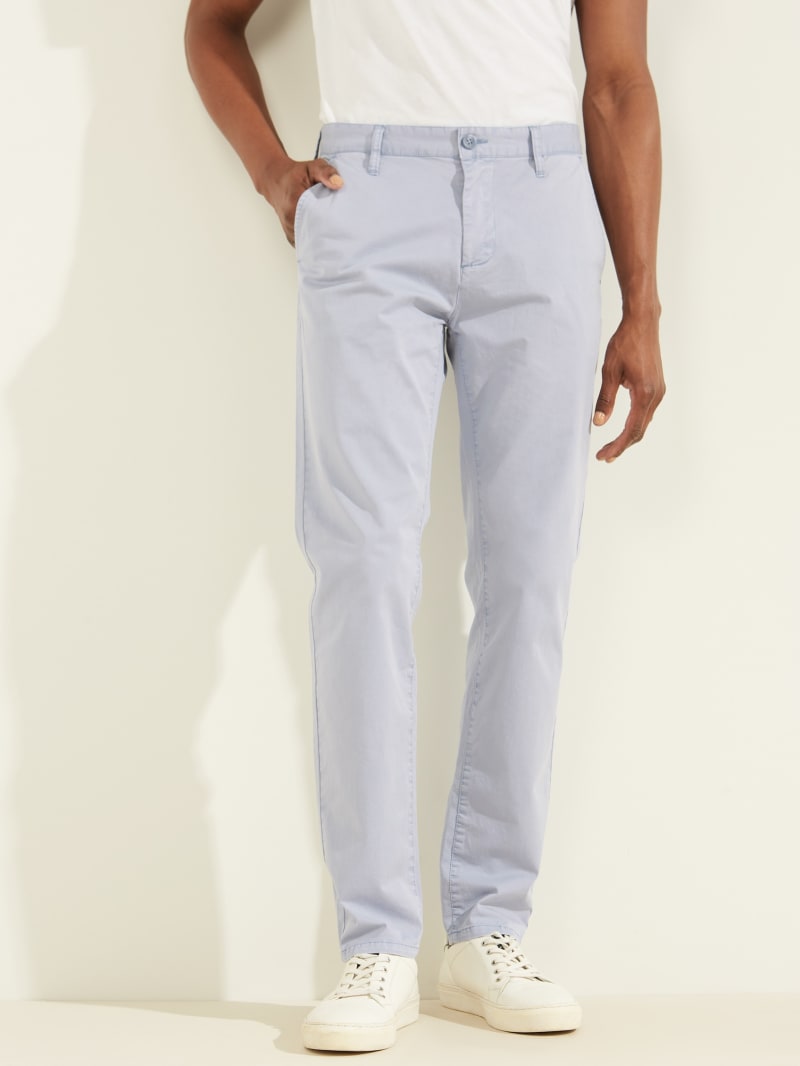 Spodnie Męskie Guess Duke Twill Chinos Fioletowe | 6243589-BV