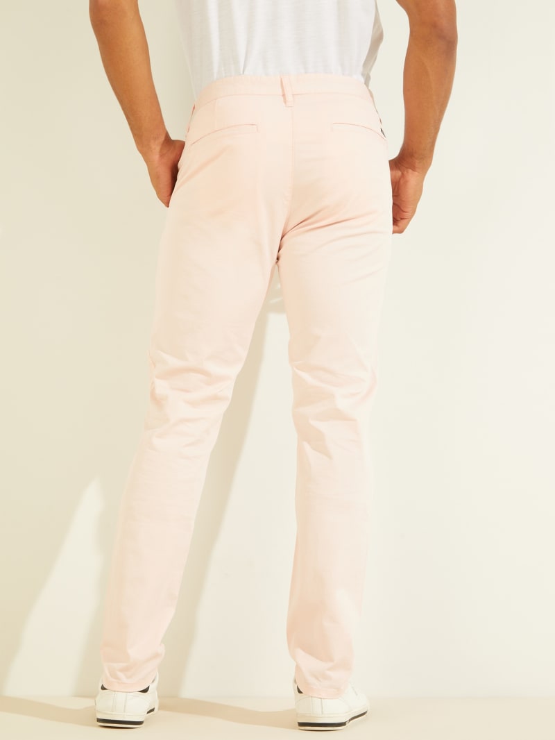 Spodnie Męskie Guess Duke Twill Chinos Różowe | 4173695-CL