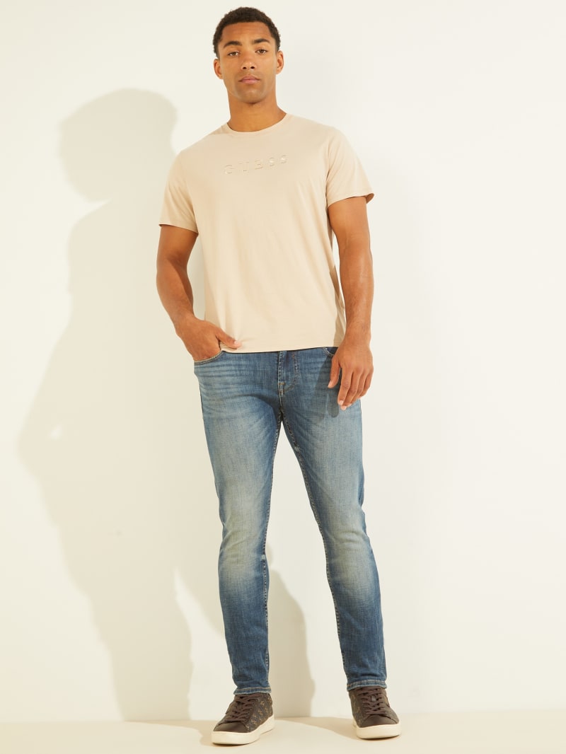 Spodnie Męskie Guess Eco Chris Light Wash Skinny Głęboka Niebieskie | 6021984-UY