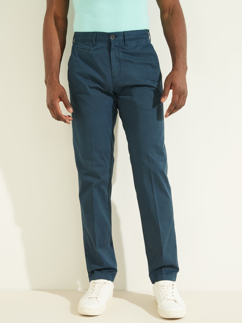 Spodnie Męskie Guess Eco New Original Chino Niebieskie | 0294871-JK