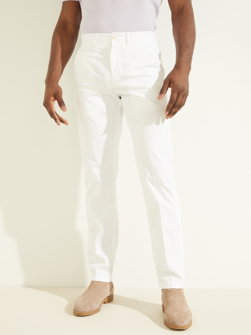 Spodnie Męskie Guess Eco New Original Chino Białe | 6048923-GZ